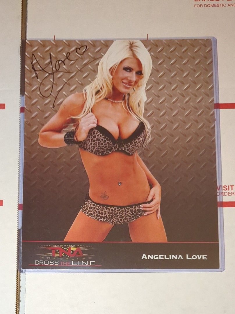 Angelina Love signed 8x10 photo WWE AEW