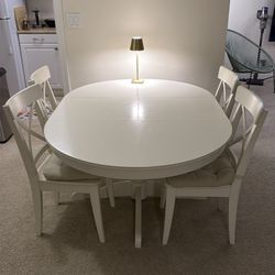 Ikea Ingatorp Dining Table and 4 chairs