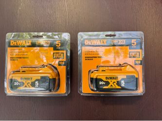 Dewalt 20V 5AH (2) Brand New Batteries