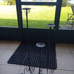 Metallic Candle Holder Set