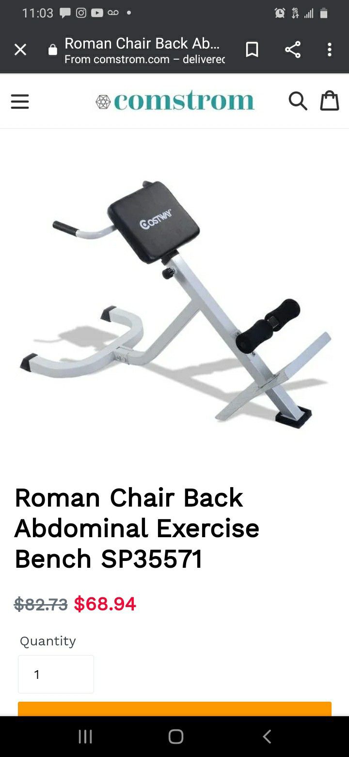 New Roman Chair Back Abdominal Exercise Bench