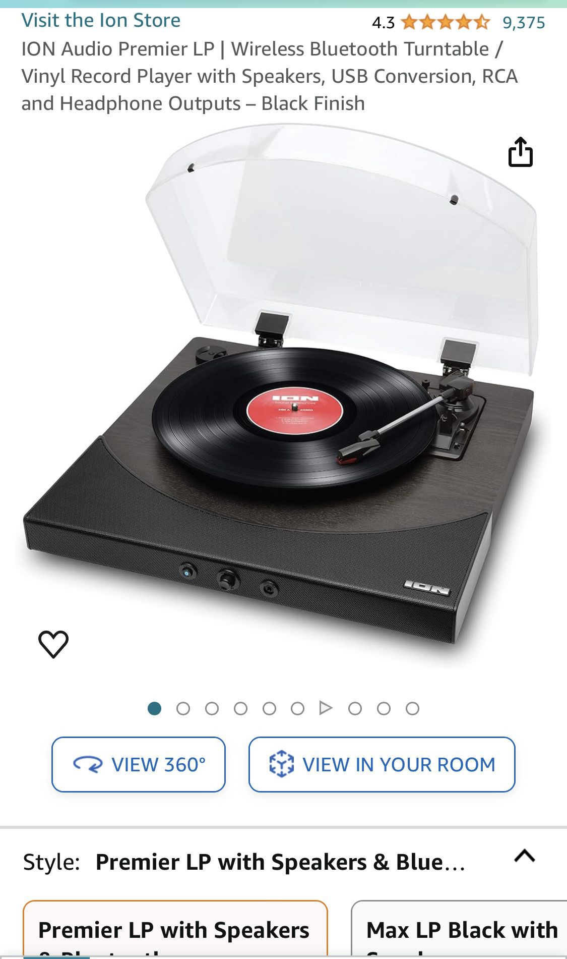 Ion Bluetooth Record Player