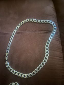 22 inch cuban link sterling silver necklace