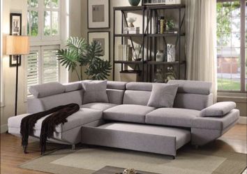 New gray sofa sleeper sectional