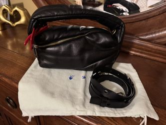 Off-White Pump Padded Strapped Tote Bag