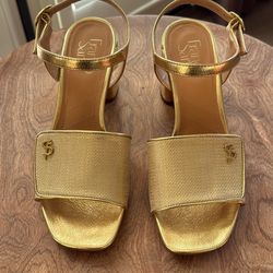 Women’s Gold Sandals - Size 7.5 Medium 