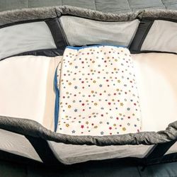 Baby Delight Snuggle Nest Portable Infant Lounger Grey with a Bundle Blanket 