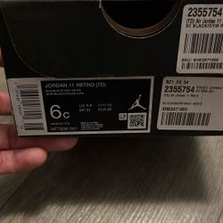 Brand New Jordan 11’s Size 6C