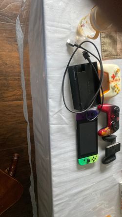 Nintendo switch with stuff