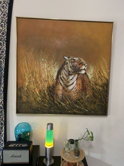Beautiful Lion Painting In Perfect Condition 