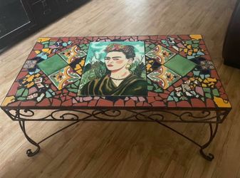 Frida Kahlo custom tile mosaic table