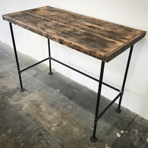 Reclaimed Wood Standing Desk Custom Sizes Available For Sale In