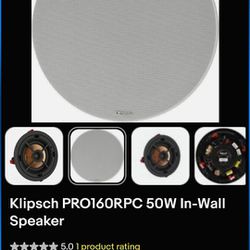 Klipsch Ceiling/wall Speakers