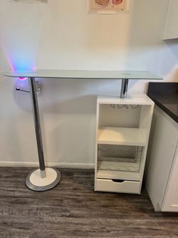Bar Table with Wine Storage