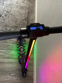 Electric Scooter with RGB Lights and Display