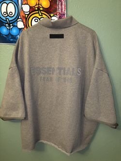 Essentials x Fear of God Mock Neck Polo Sweatshirt