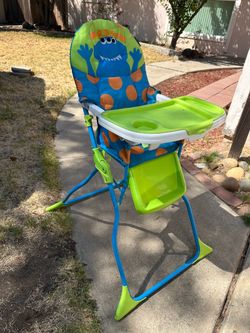 Cosco Kids Simple Fold Deluxe High Chair with 3-Position Tray, Monster