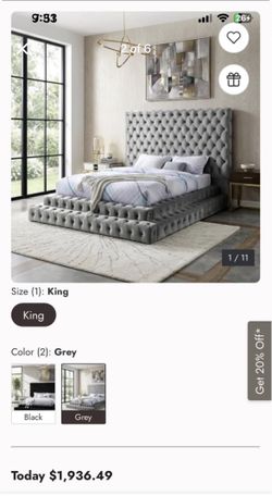 Velvet platform bed
