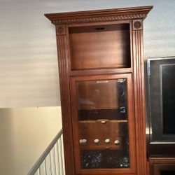 Pillar Storage Cabinets Wood Bookcase Custom 
