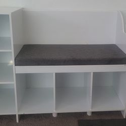 Homfa Kids Bookcase with Reading Nook (white)31.5'' H x 54.5'' W