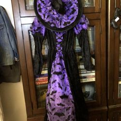 Children’s Purple Witches Halloween Dress With Hat