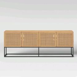 Tv Media Console Cane Rattan Storage Buffet Sideboard Stand Modern Mcm Furniture Boho Bohemian GUC $280
Good used condition
Measurements
22"H x 60"W x