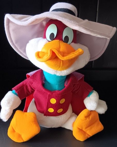 Disney Parks Exclusive 1990s Darkwing Duck Plush Toy 13" Tall.
