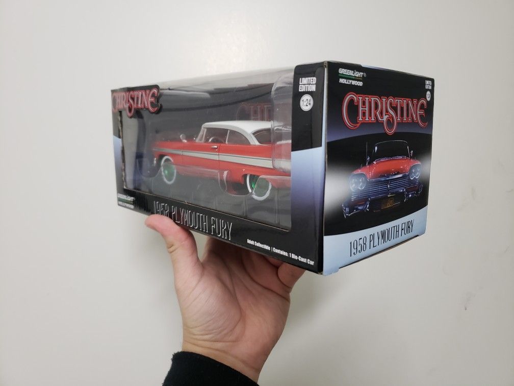 GREENLIGHT – Plymouth Fury Christine 1958 – Miniature 1/24 Rouge Et Blanc