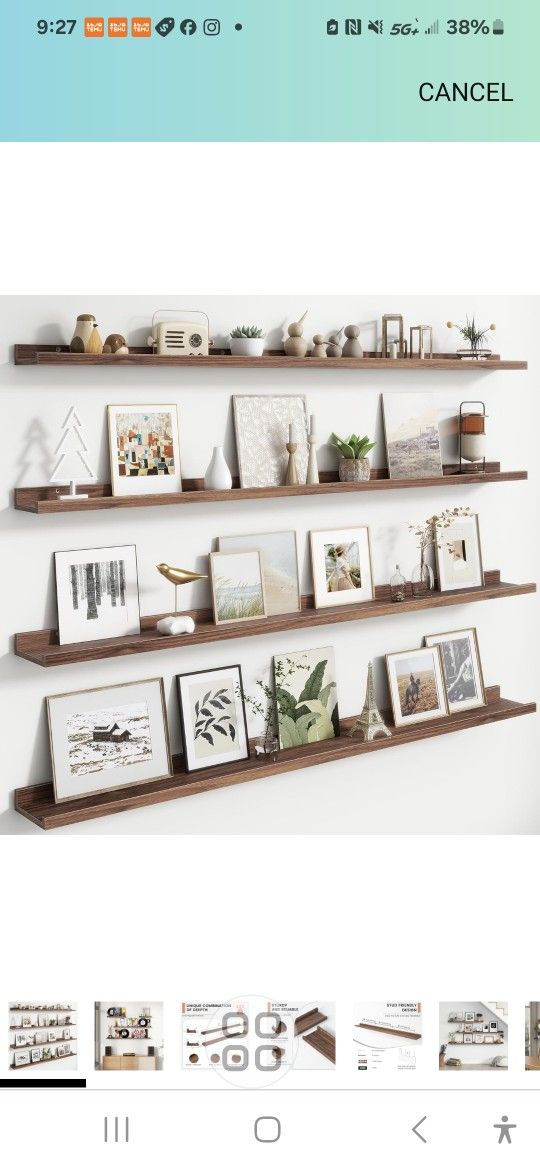 4 56in Floating Shelves 