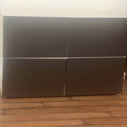 2 Ikea Besta  Brown and white Tv 📺 stands with wheels 