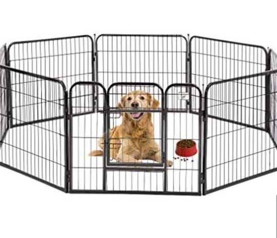 BestPet 32"H Black 8 Panel Heavy Duty Pet Playpen Dog Exercise Pen Cat Fence