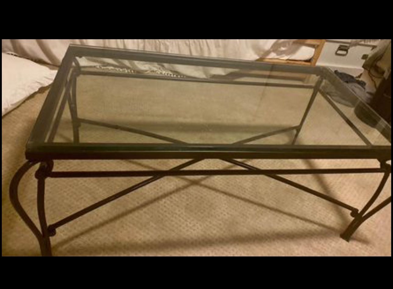 Pier 1 Iron Glass Coffee Table