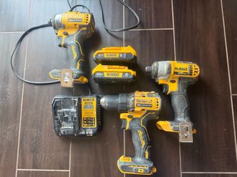 DeWalt 20V Max Brushless 5-Piece Cordless Tool Combo Set (3 Tools, 2 Batteries, Charger)