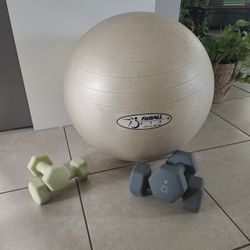 Fitball, Dumbbells