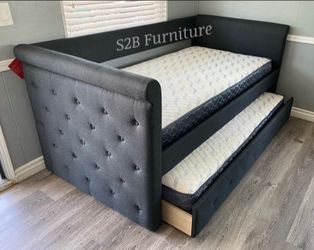 Twintwinn Size Charcoal Dayb3d with Orthopedic matres!!!