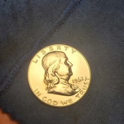 1962 Franklin Silver Proof Half Dollar - 90% PURE SILVER
