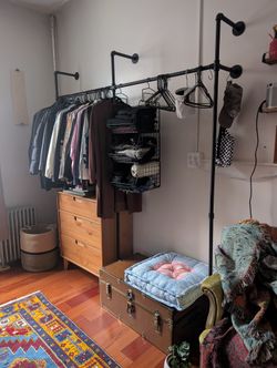 Industrial Steel Coat Rack/Open Closet System
