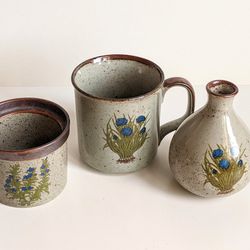 Vtg Takahashi Stoneware Coffee Mug / Planter / Bud Vase