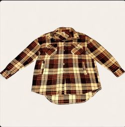 Plaid Flannel Loose Fit Shirt Size Large