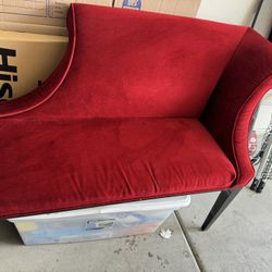 2 Red Velvet Couches 
