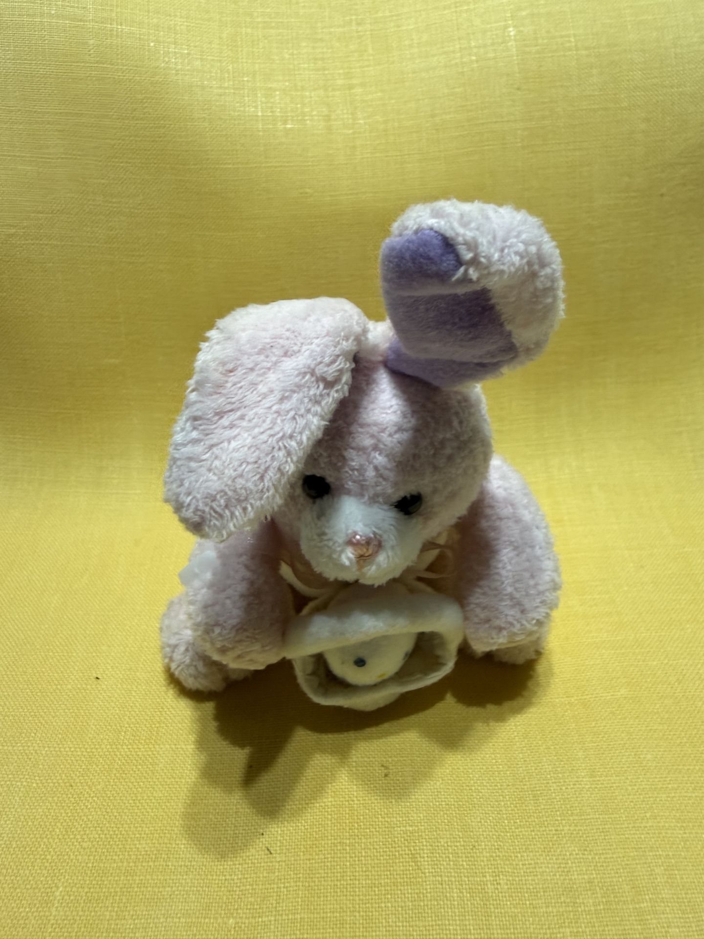 GUND Hoppy Pals 36086 Easter Bunny Rabbit Mini 4” Plush Toy Holding Easter Egg