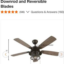 52 Inch Indoor/ Outdoor LED ceiling Fan By Home Decorators