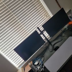 2 ASUS Monitors With Stand