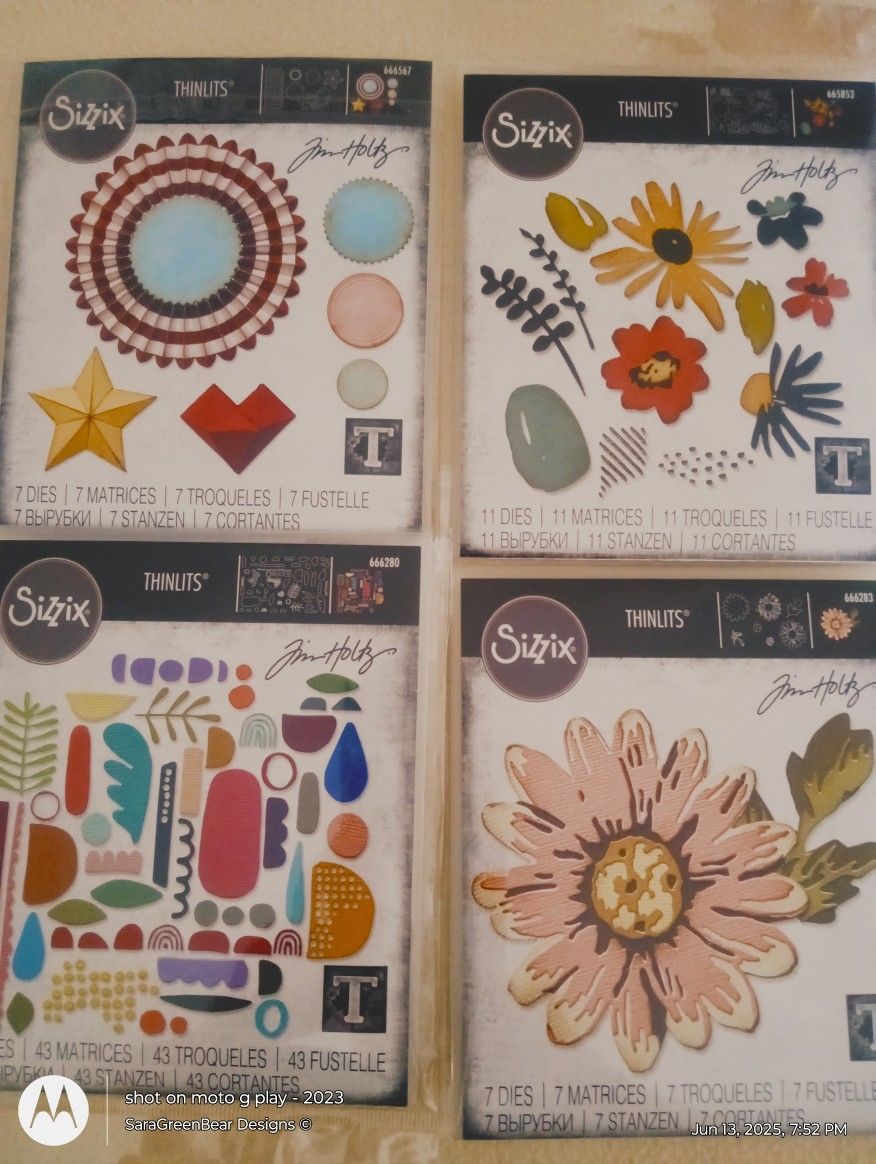 Sizzix Brand Thinlits 4 Brand New Packs Never Opened
