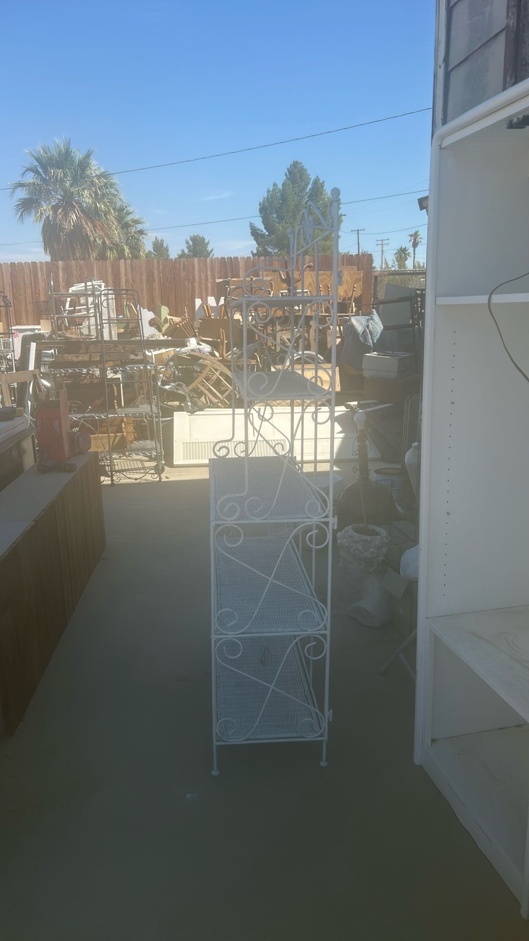 White Wicker Shelving Unit