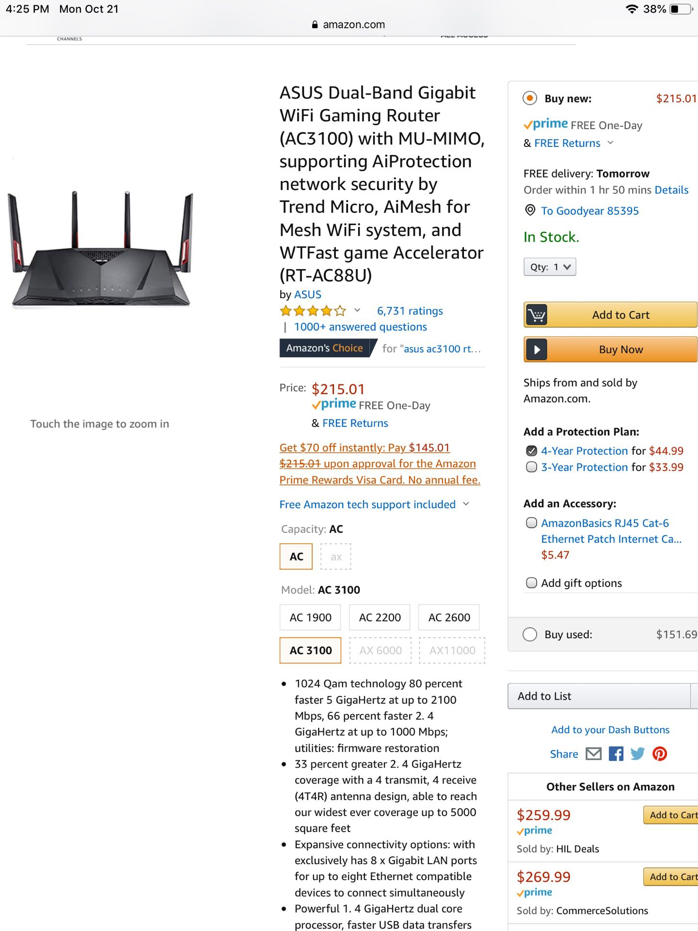 ASUS AC3100 Extreme WiFi Router