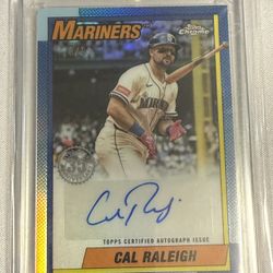 🔥 FOR SALE: 2025 Topps Cal Raleigh 1990 Topps Auto /99 – Color Match! 🔥