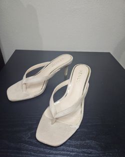 Beige Venus Strapless Heels
