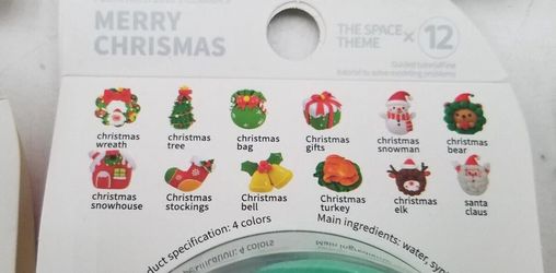 LOUFOR AIR DRY CLAY KIT - 12 PC CHRISTMAS SET - MULTICOLOR