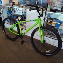 SALE NEW 2025 FREE AGENT ELUDER 29 LIKE GREEN SINGLE SPEED FREESTYLE WHEELIE RIPPER BMX BIKE 